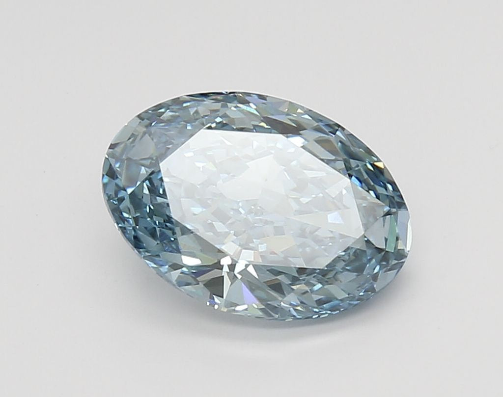 2.59 ct. Fancy Vivid Blue/VVS2 Oval Lab Grown Diamond