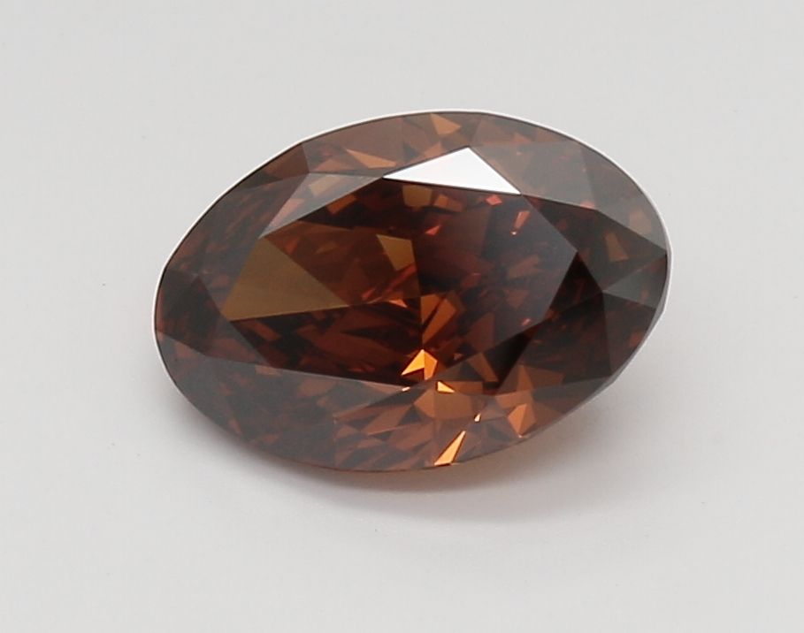 2.15 ct. Fancy Brown Orange/VS1 Oval Lab Grown Diamond