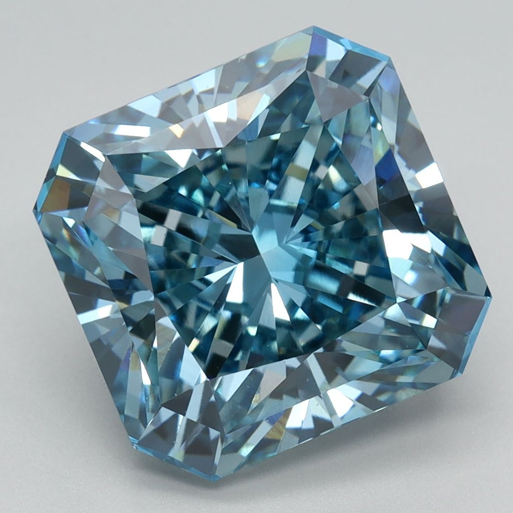 5.77 ct. Fancy Vivid Blue/VS1 Square Lab Grown Diamond