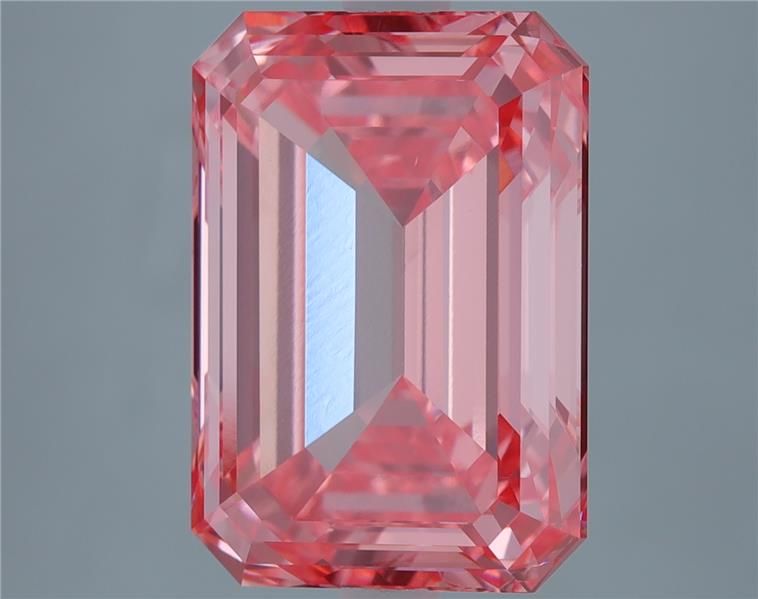 4.68 ct. Fancy Vivid Pink/VS1 Emerald Lab Grown Diamond