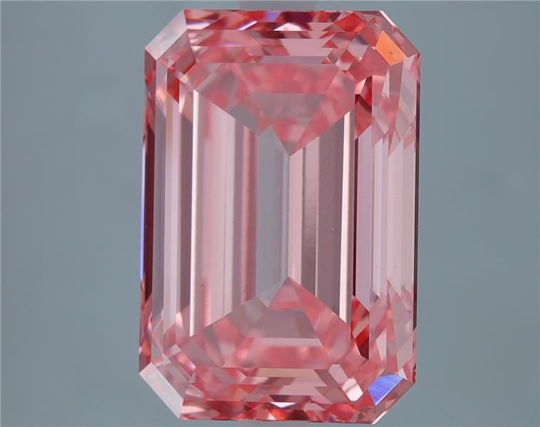 4.71 ct. Fancy Vivid Pink/VS2 Emerald Lab Grown Diamond