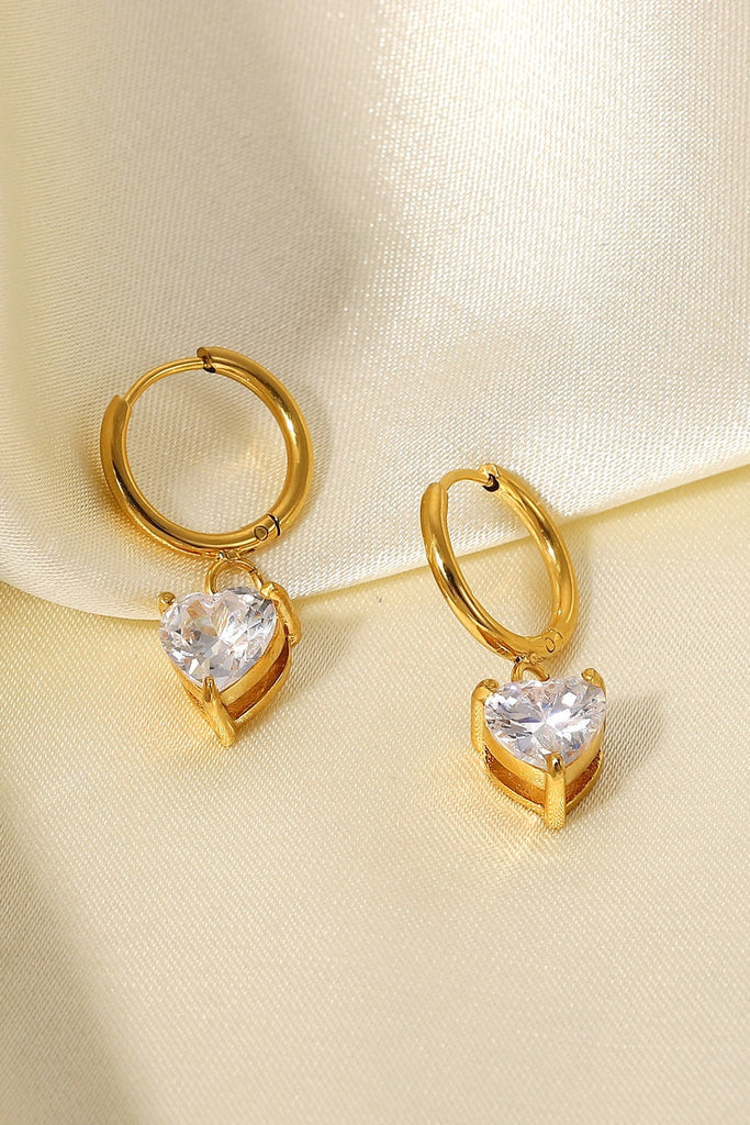 Shine Bright Rhinestone Gold-Plated Drop Earrings