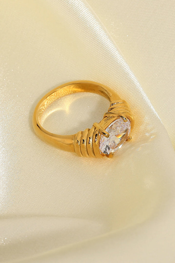 18K Gold Plated Zircon Ring