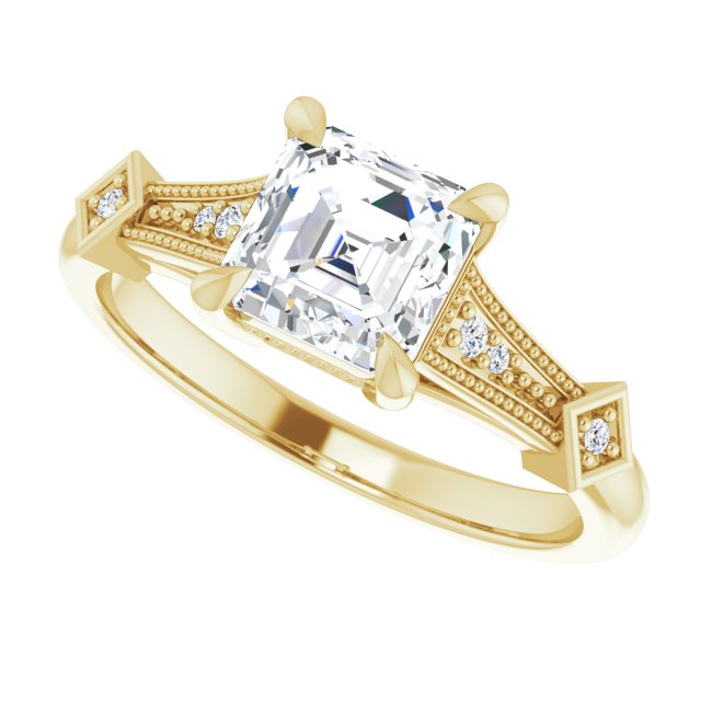 Yellow Gold-Asscher