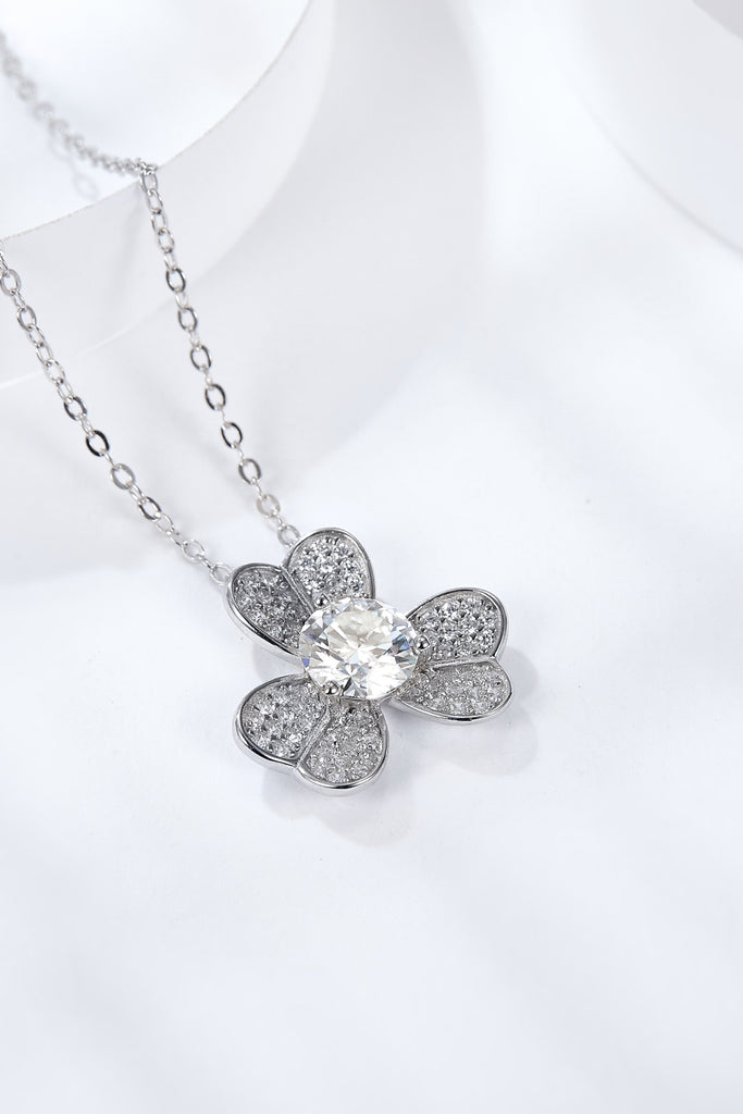 Moissanite Clover Pendant Necklace