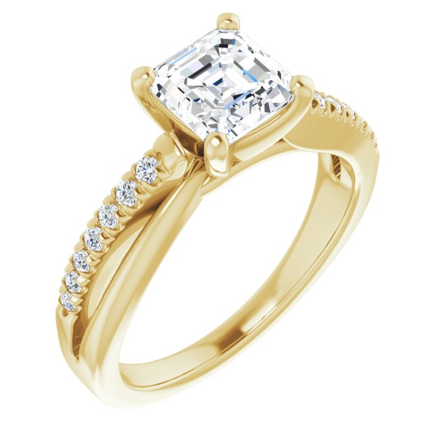 Yellow Gold-Asscher