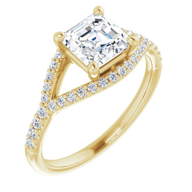 Yellow Gold-Asscher