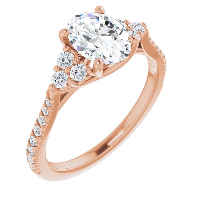 Rose Gold-Oval