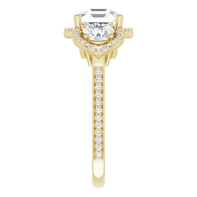 Yellow Gold-Asscher