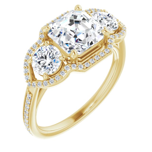 Yellow Gold-Asscher