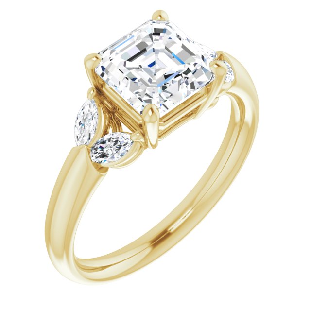 Yellow Gold-Asscher