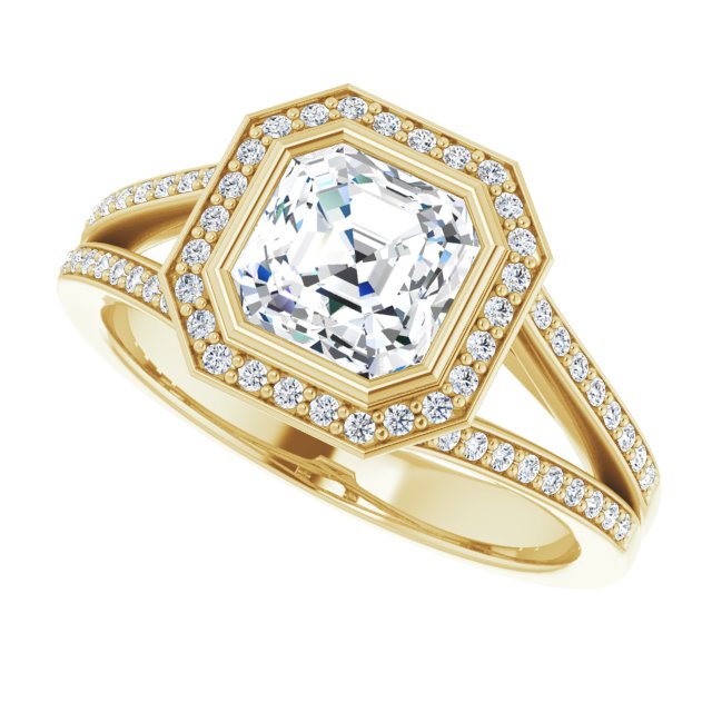 Yellow Gold-Asscher