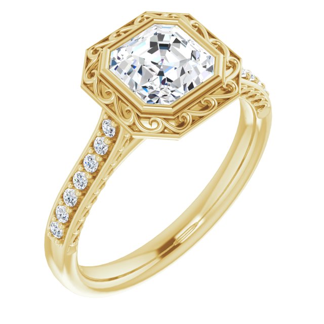 Yellow Gold-Asscher