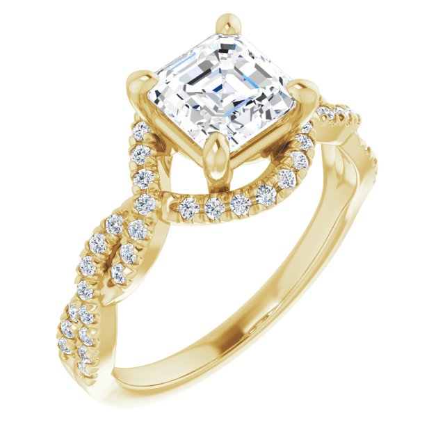 Yellow Gold-Asscher