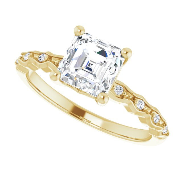 Yellow Gold-Asscher