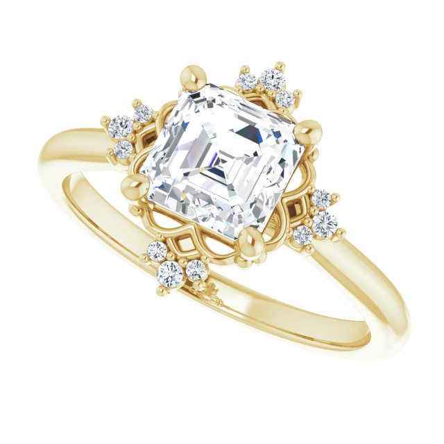 Yellow Gold-Asscher