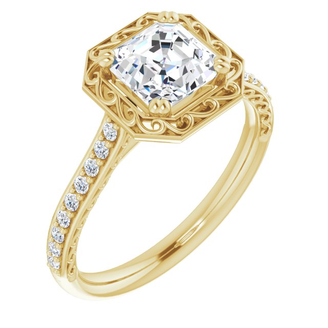 Yellow Gold-Asscher