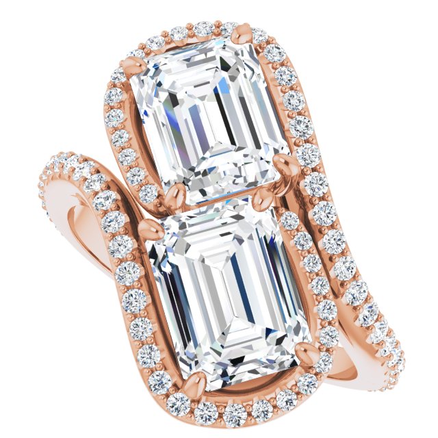 Rose Gold-Emerald