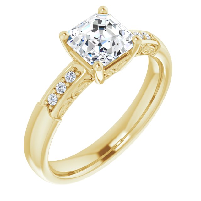 Yellow Gold-Asscher