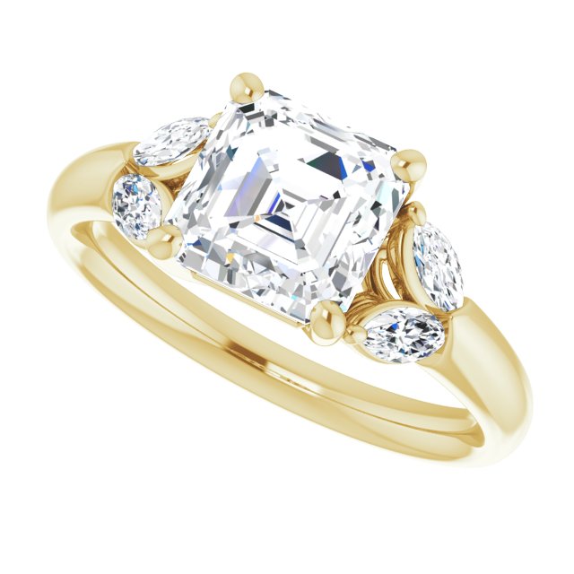 Yellow Gold-Asscher