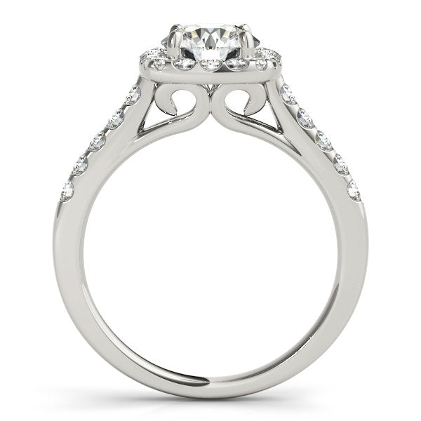 1.02 ct. Round Halo Natural Diamond Engagement Ring