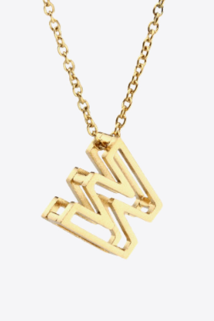 U to Z Letter Pendant Nekclace