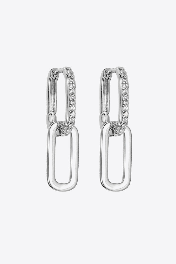 Cubic Zirconia Link Earrings