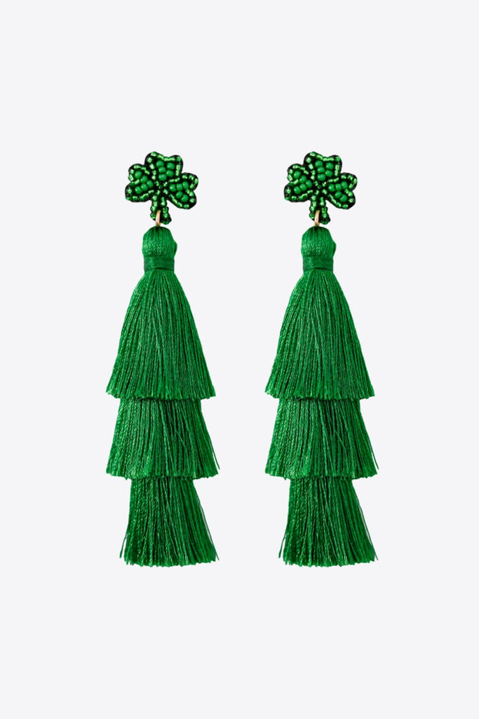 Shamrock Earrings with Tassel