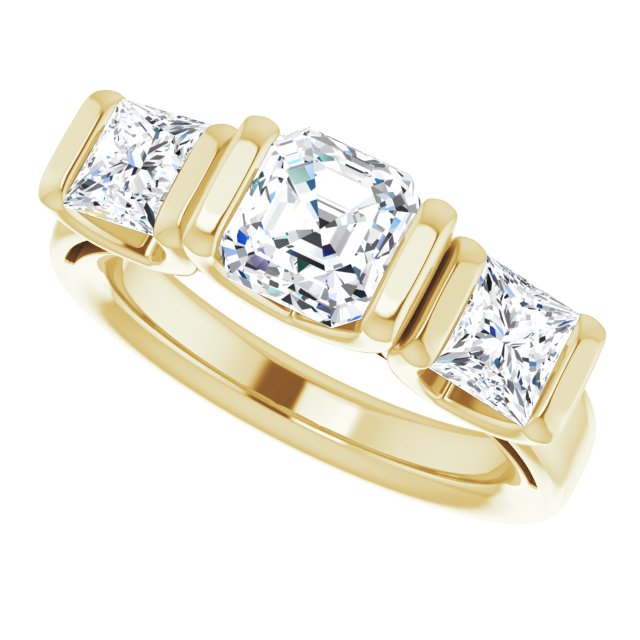 Yellow Gold-Asscher