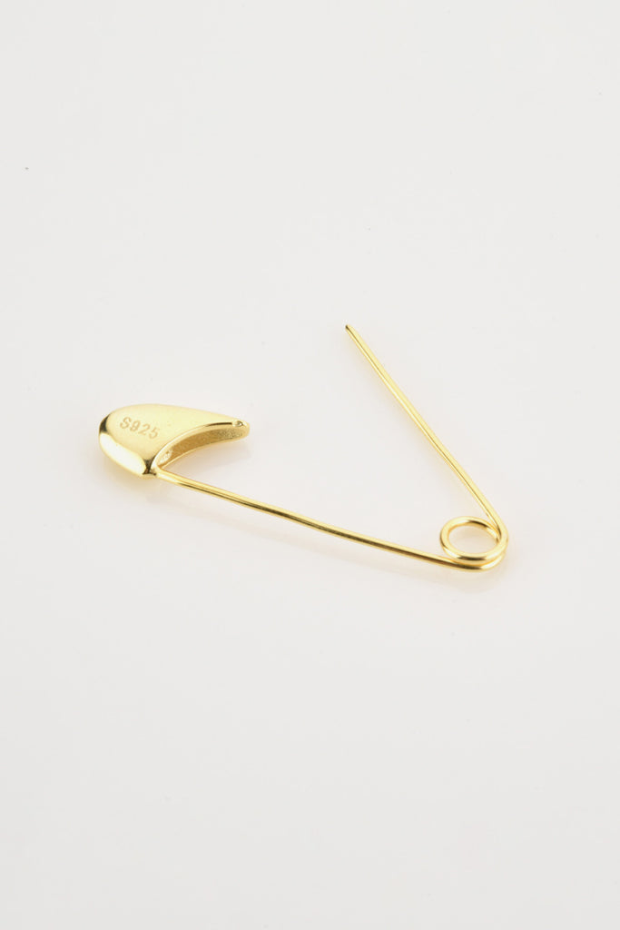 Inlaid Zircon Single Pin Earring