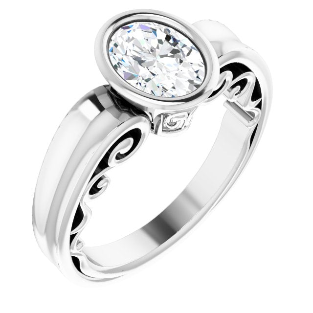 White Gold-Oval