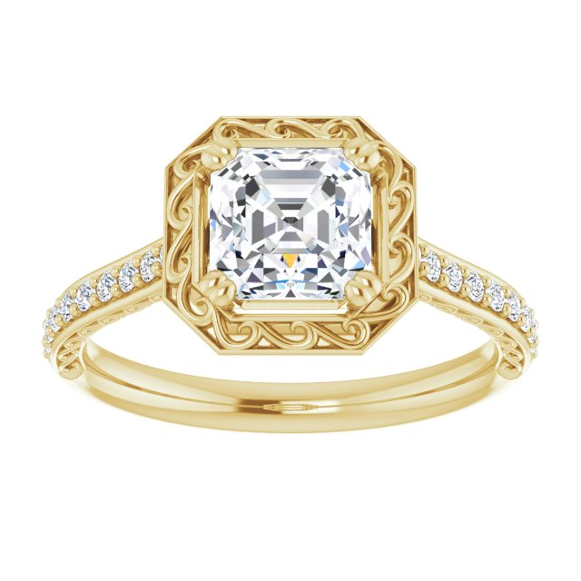 Yellow Gold-Asscher