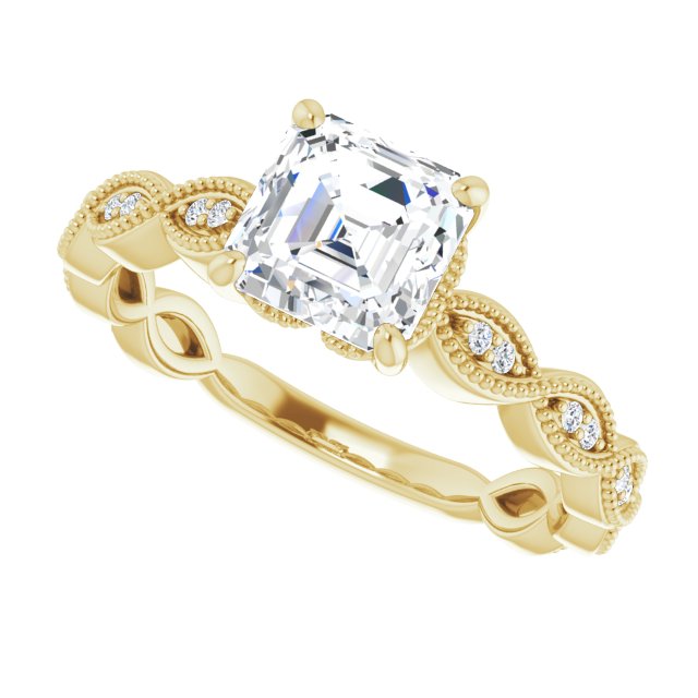 Yellow Gold-Asscher