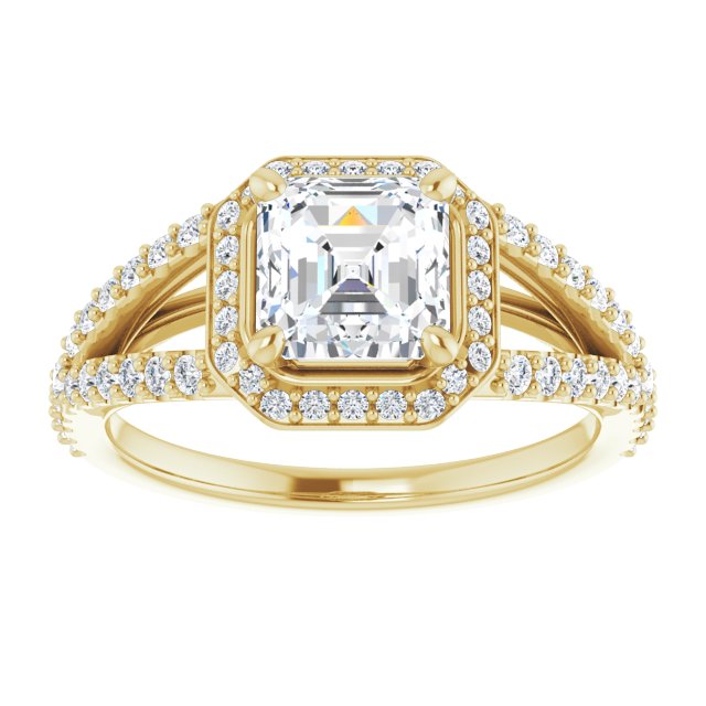 Yellow Gold-Asscher