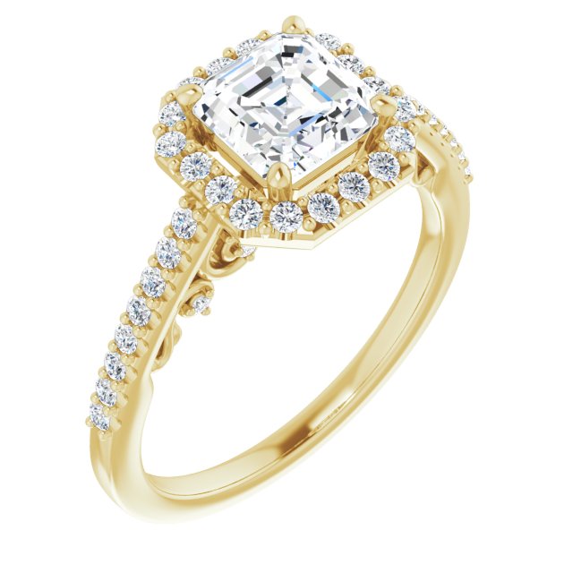 Yellow Gold-Asscher