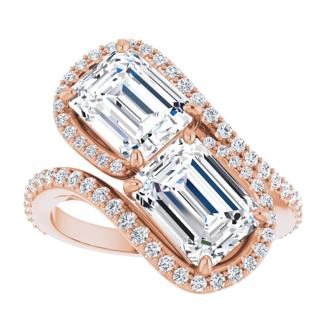 Rose Gold-Emerald