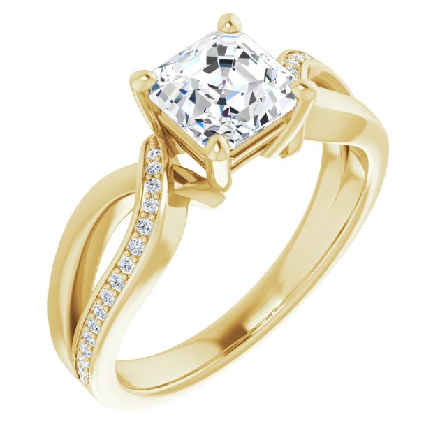 Yellow Gold-Asscher