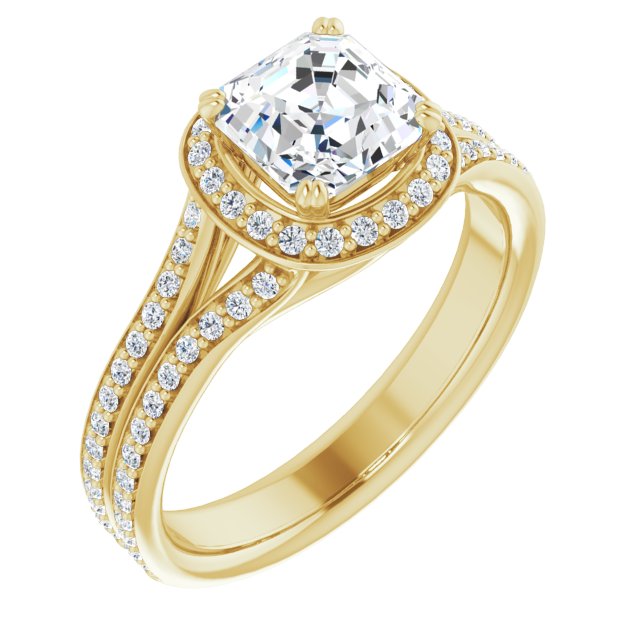 Yellow Gold-Asscher