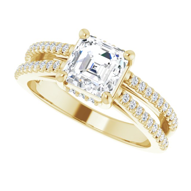 Yellow Gold-Asscher