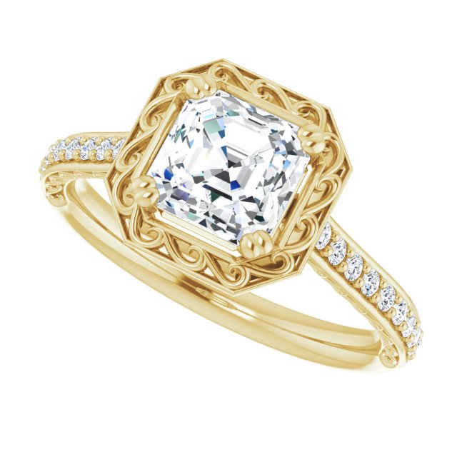 Yellow Gold-Asscher