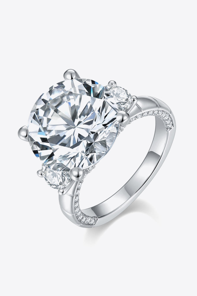 Platinum Plated Silver Halo Moissanite Ring 1ct, 1.5ct, 2ct Options – Luxus  Moissanite