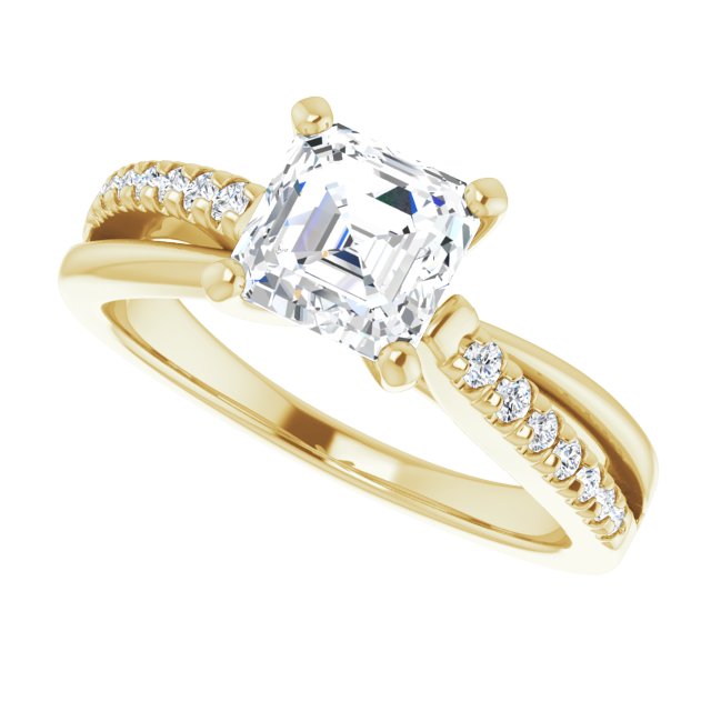 Yellow Gold-Asscher