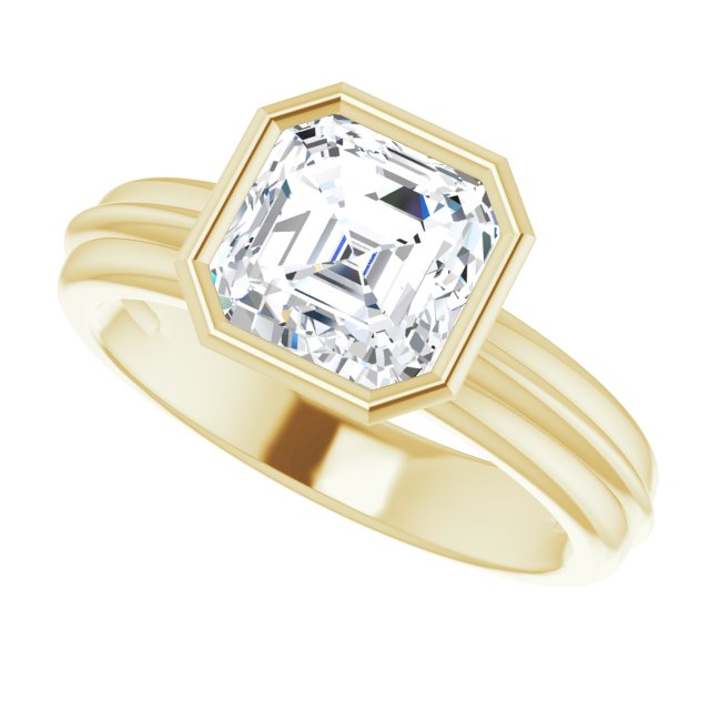 Yellow Gold-Asscher