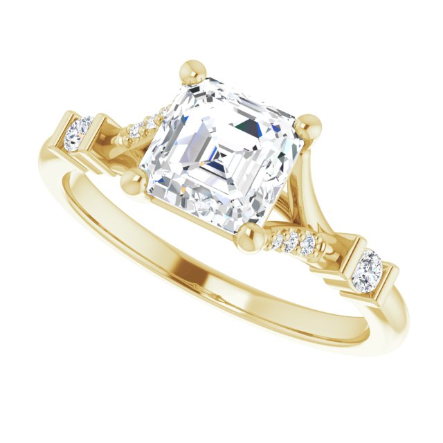 Yellow Gold-Asscher