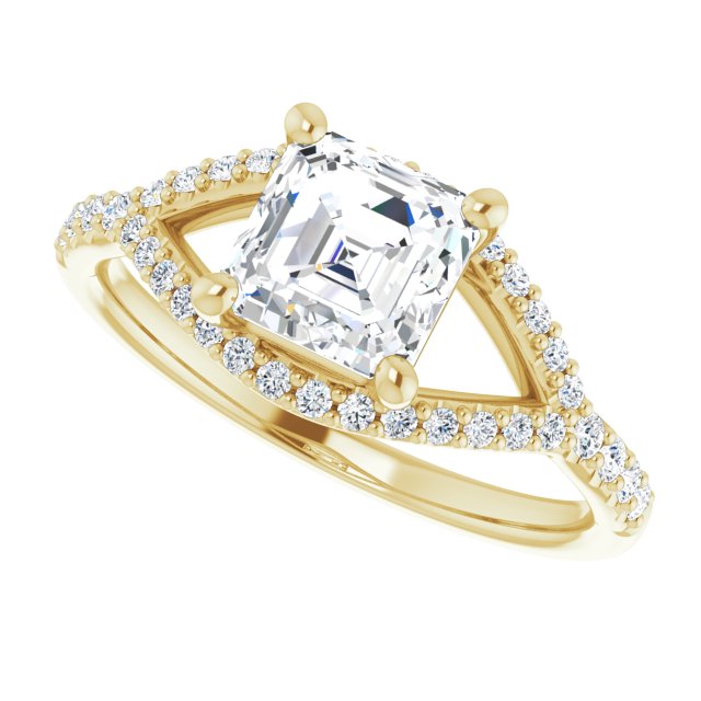 Yellow Gold-Asscher