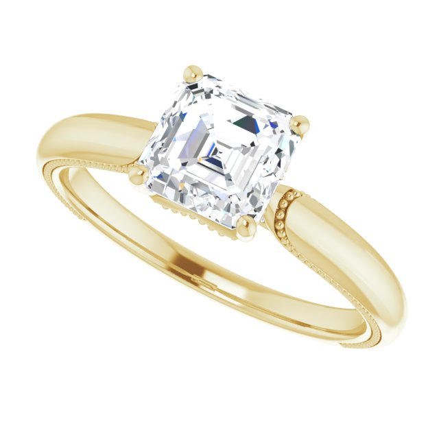 Yellow Gold-Asscher