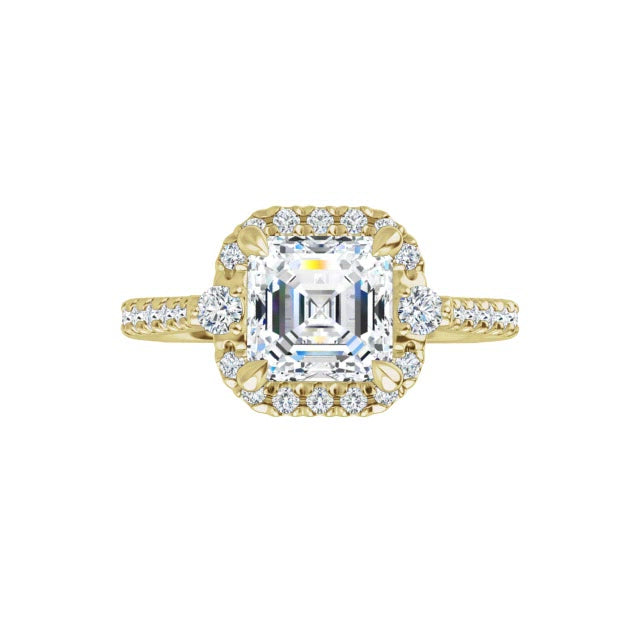 Yellow Gold-Asscher