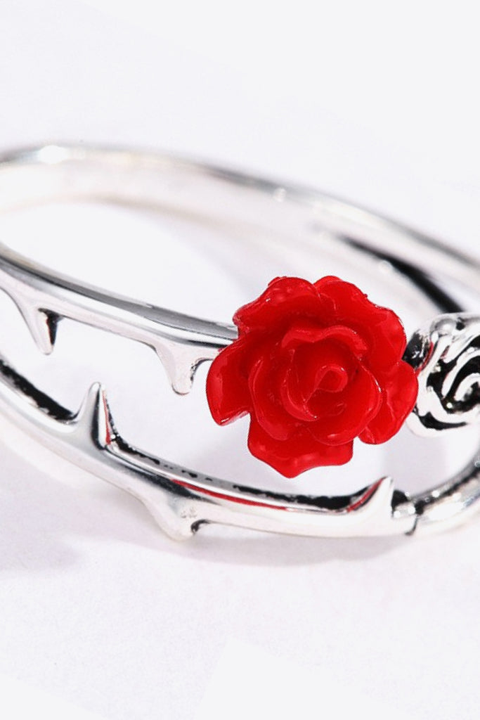 Rose Zinc Alloy Ring