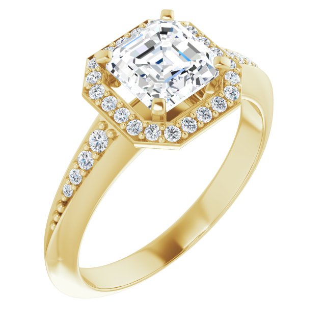 Yellow Gold-Asscher