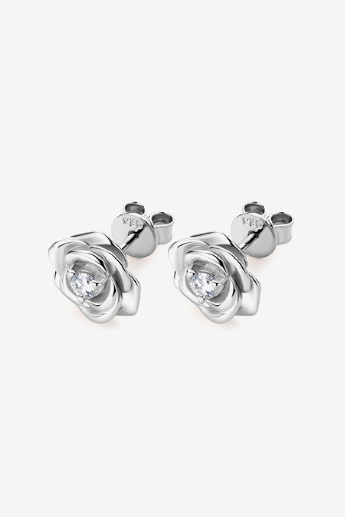 Moissanite Flower 925 Sterling Silver Earrings